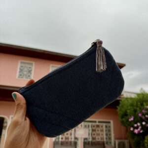Bolsinha para celular azul com proteção de radiação (radiestesia)